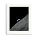 Crescent Earth Framed Print - White Frame
