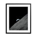 Crescent Earth Framed Print - Black Frame