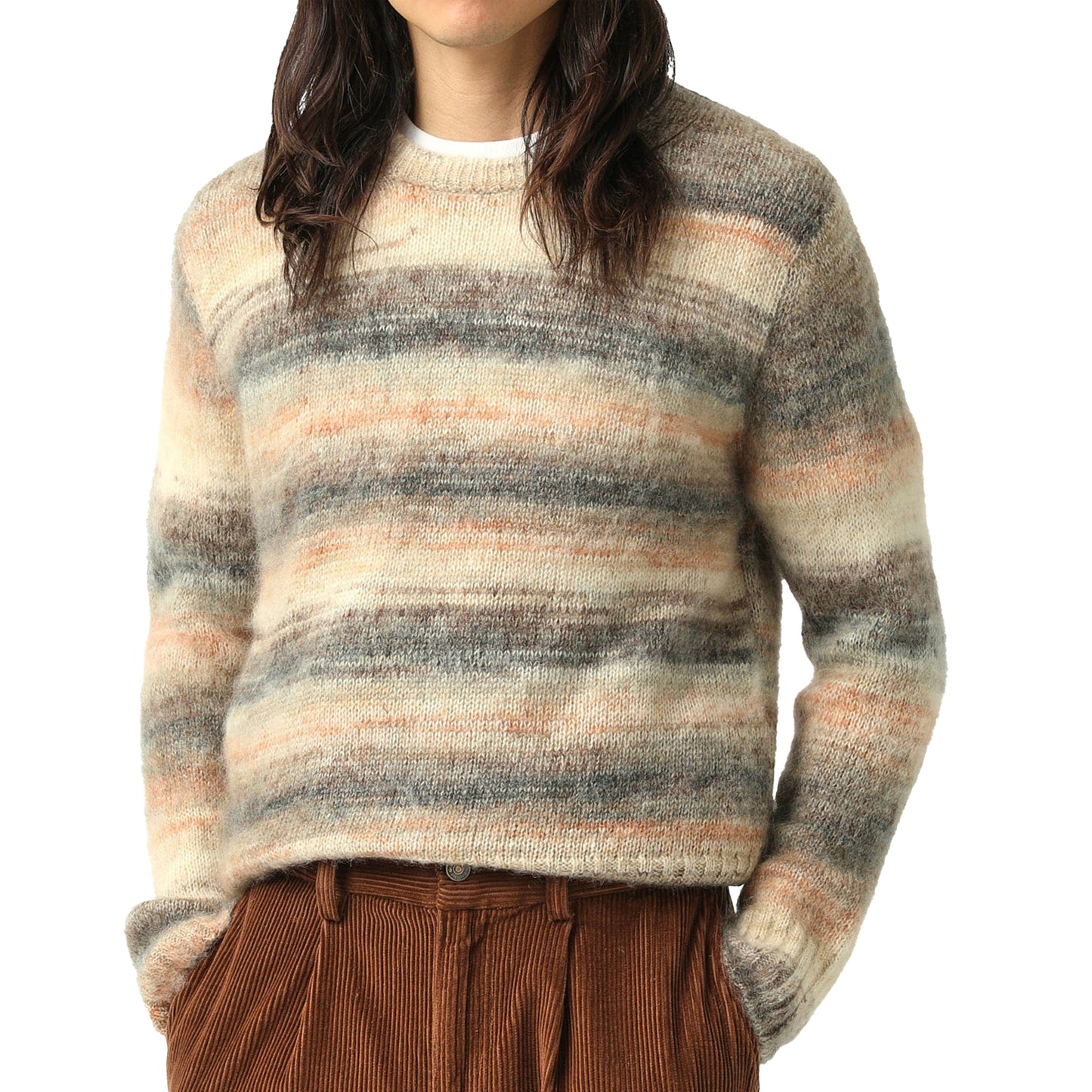 Corridor Space Dye Mohair Crewneck