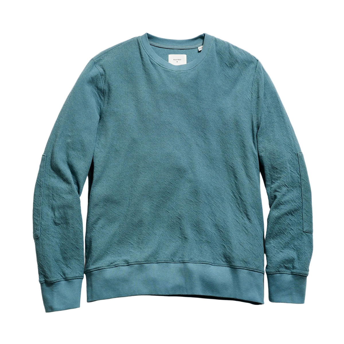 Billy Reid Crinkle Rib Crew in Steel Blue