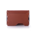 Dango D03 Dapper Bifold Wallet - SATIN SILVER/WHISKEY BROWN