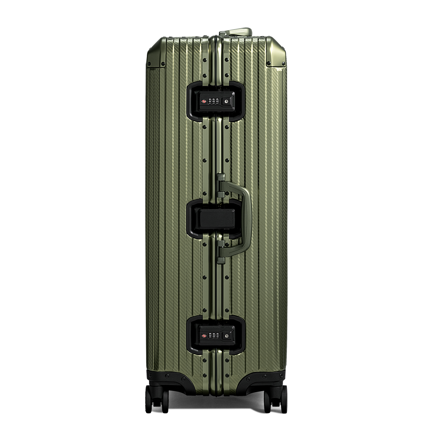 TREVA Aluminum Army Green Suitcase