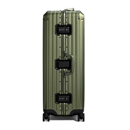 TREVA Aluminum Army Green Suitcase