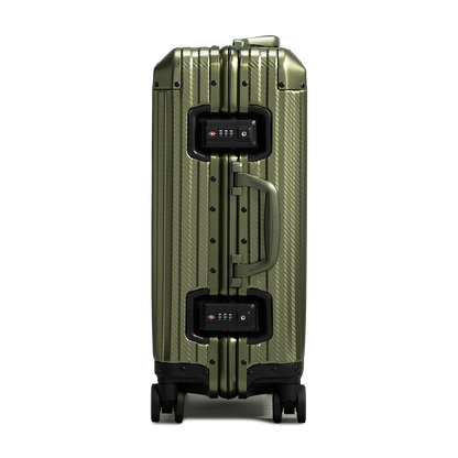 TREVA Aluminum Army Green Suitcase