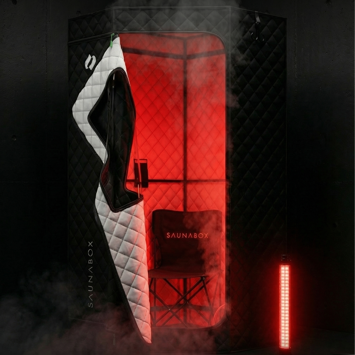 SaunaBox SmartSteam Pro With Red-Light Therapy