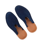 Mr. Grumpy Leather Slippers - Blue