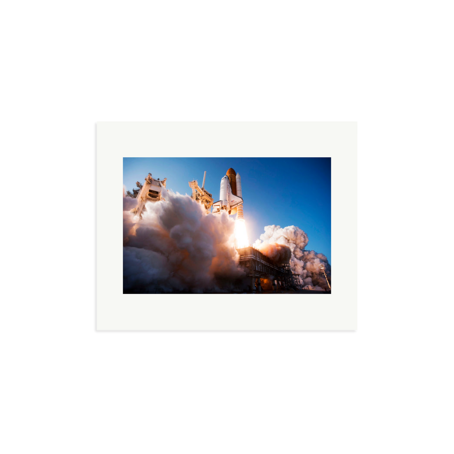 Space Shuttle Discovery Liftoff Framed Print
