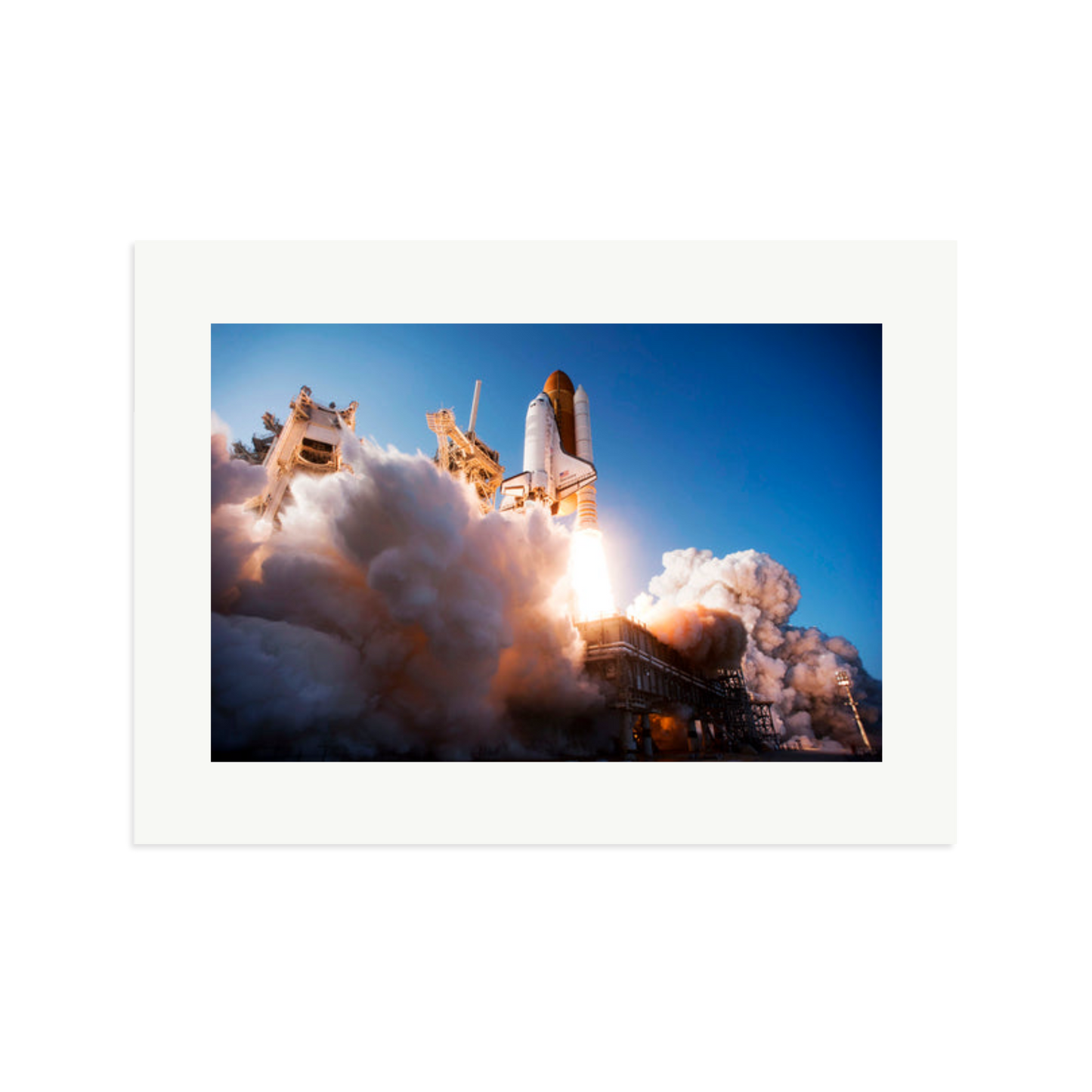 Space Shuttle Discovery Liftoff Framed Print