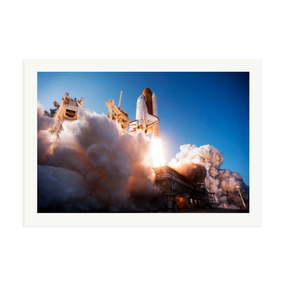 Space Shuttle Discovery Liftoff Framed Print