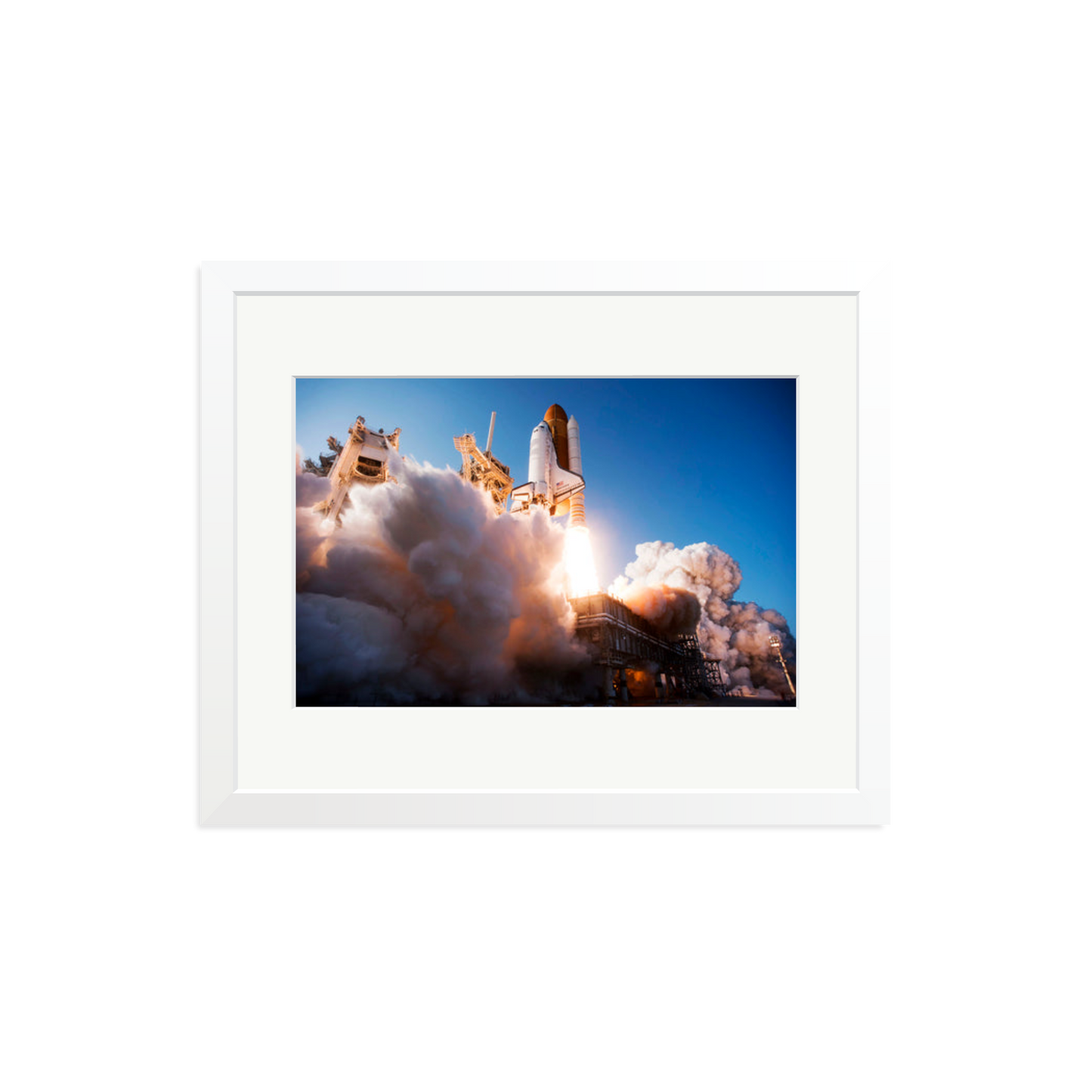 Space Shuttle Discovery Liftoff Framed Print