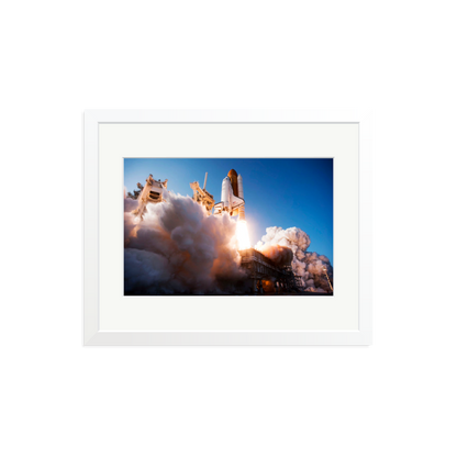 Space Shuttle Discovery Liftoff Framed Print