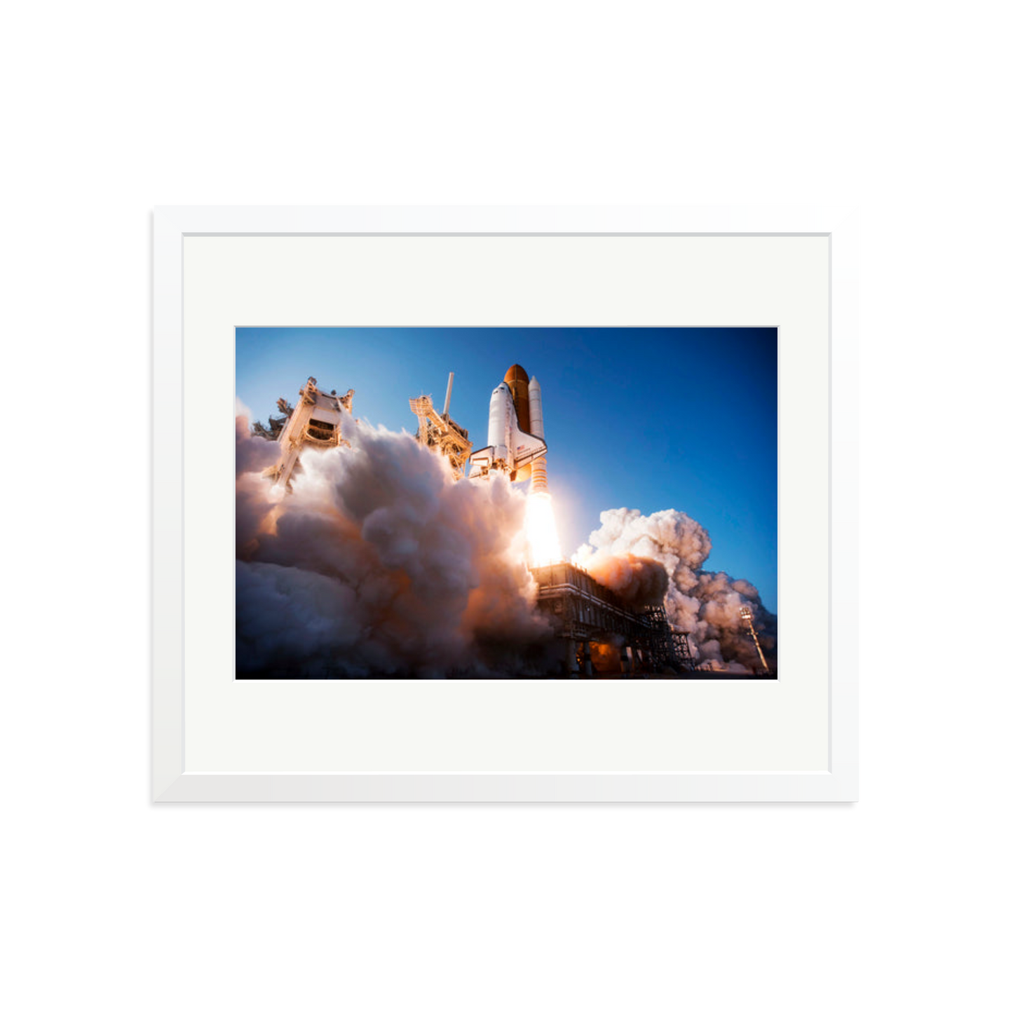 Space Shuttle Discovery Liftoff Framed Print