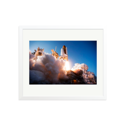 Space Shuttle Discovery Liftoff Framed Print