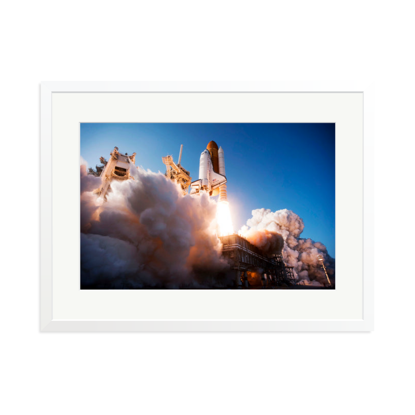 Space Shuttle Discovery Liftoff Framed Print