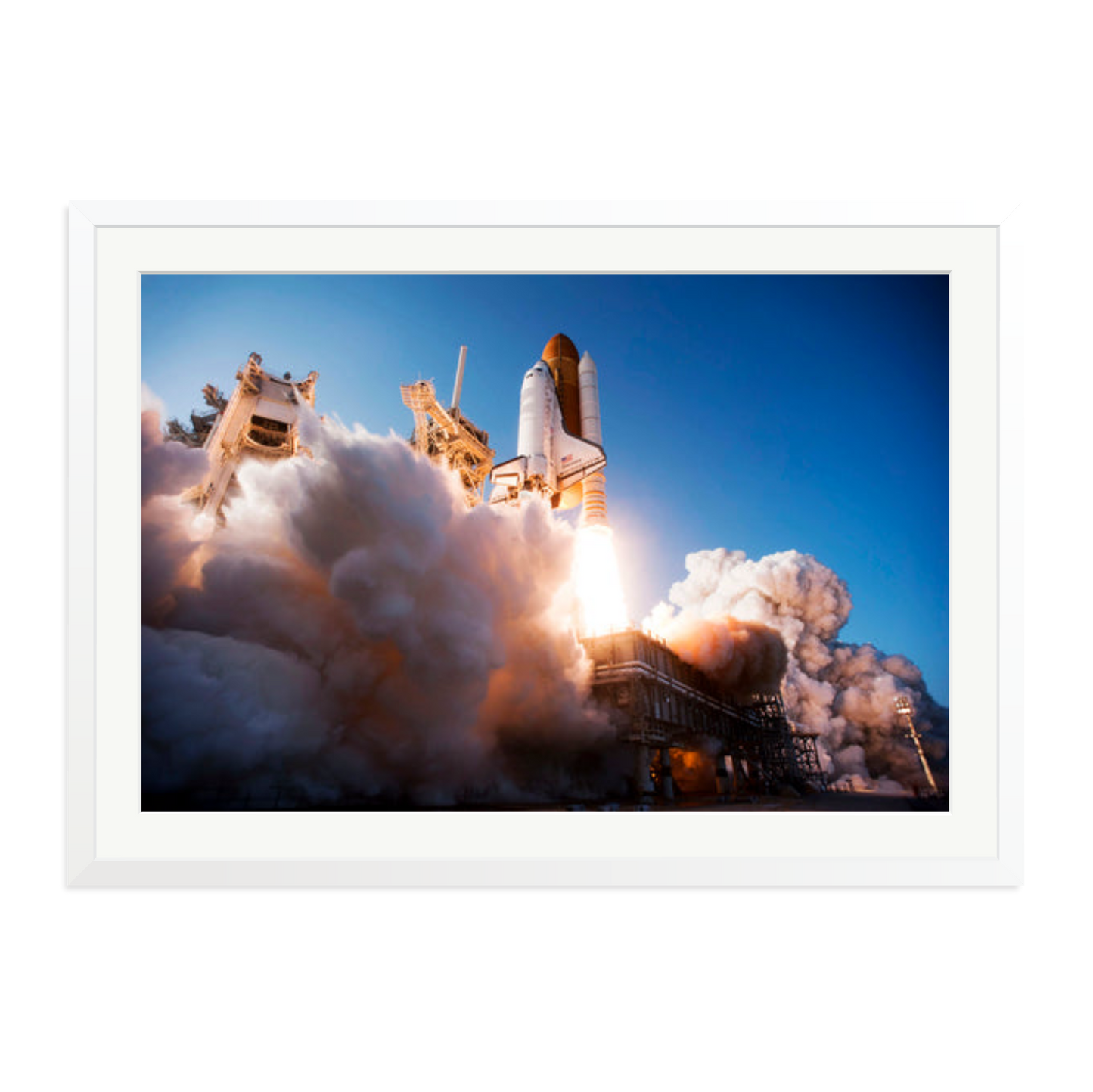 Space Shuttle Discovery Liftoff Framed Print