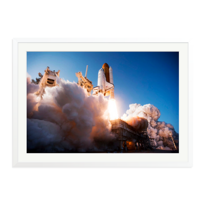 Space Shuttle Discovery Liftoff Framed Print