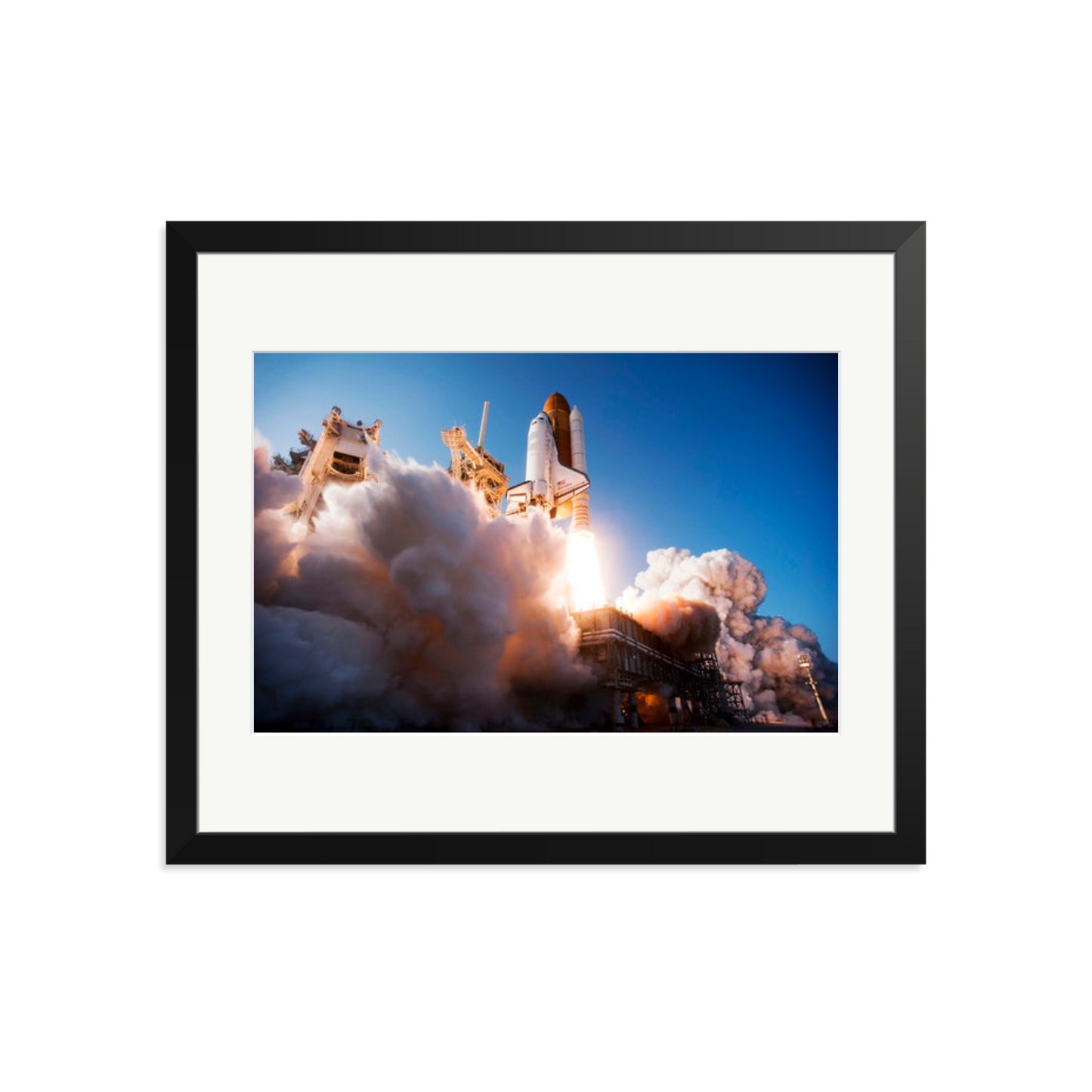 Space Shuttle Discovery Liftoff Framed Print