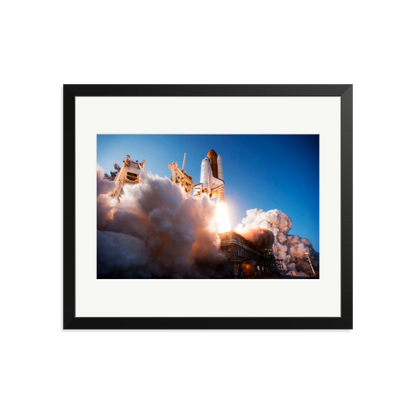 Space Shuttle Discovery Liftoff Framed Print