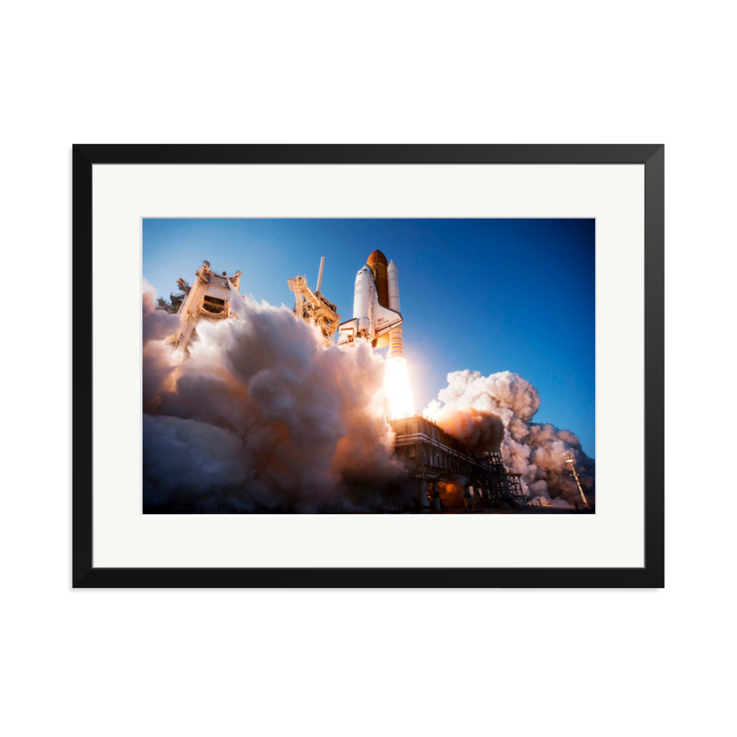 Space Shuttle Discovery Liftoff Framed Print