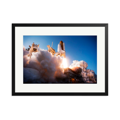 Space Shuttle Discovery Liftoff Framed Print