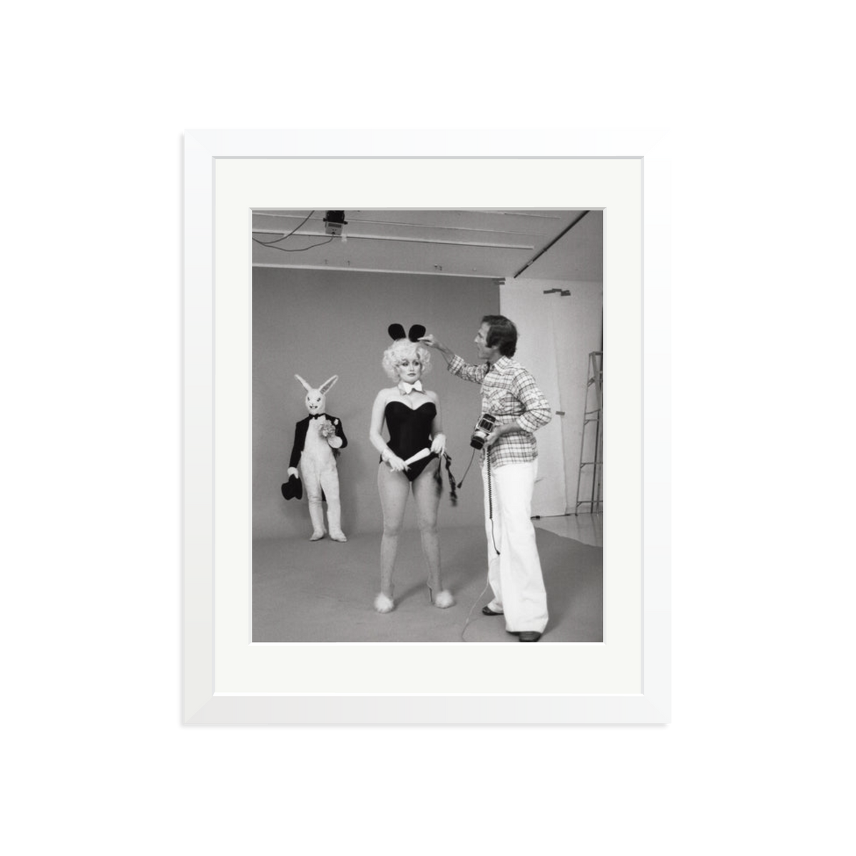 Dolly Parton, Playboy Photoshoot Framed Print White Medium
