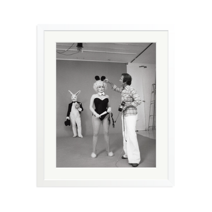Dolly Parton, Playboy Photoshoot Framed Print White Large