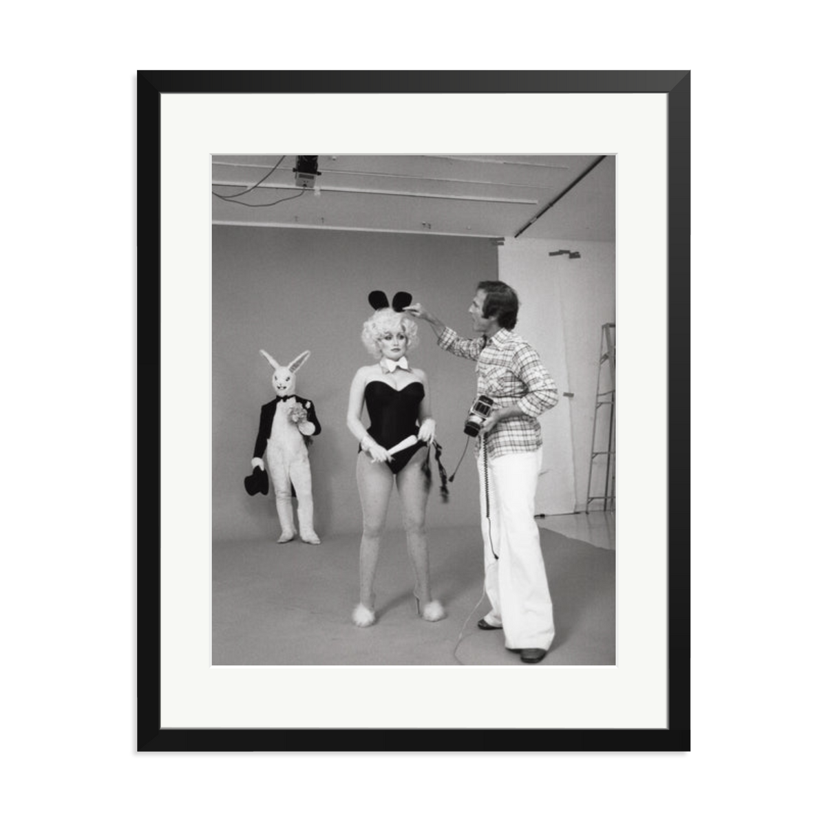 Dolly Parton, Playboy Photoshoot Framed Print Black XL