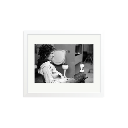 Bob Dylan At Atlantic Studios Framed Print White Medium