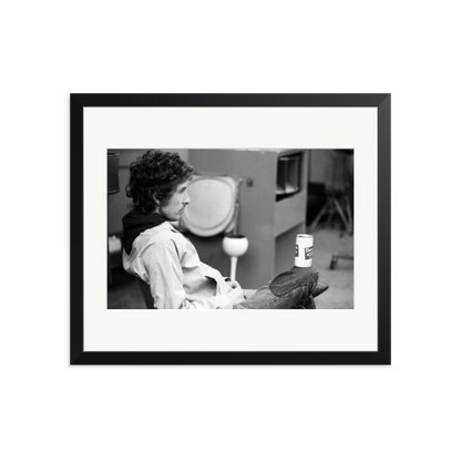 Bob Dylan At Atlantic Studios Framed Print Black Large