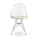 Eames Chrome Wire Chair - Chrome w/ Ivory Seat Pad