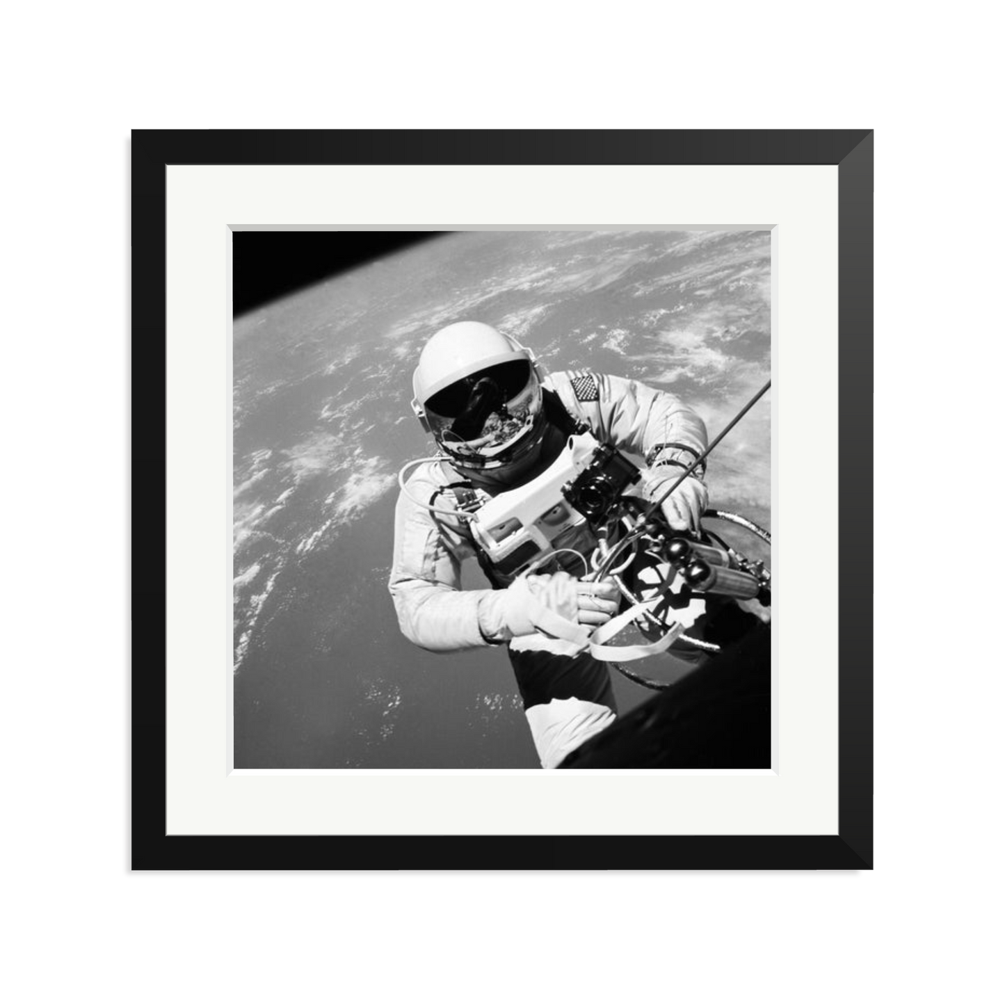 Gemini IV Spacewalk Framed Print Black Large