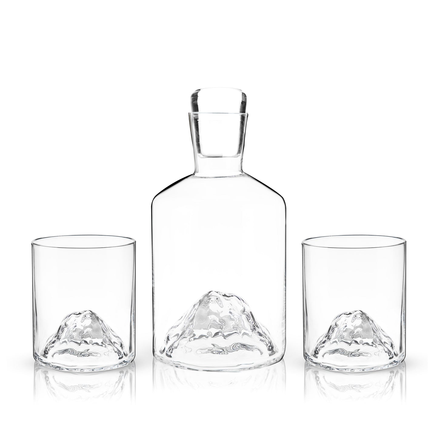 Mountain Crystal Decanter and Tumbler Set