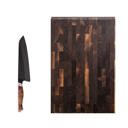 Steelport Knife Co. Everyday Knife & Board Set End-Grain Walnut