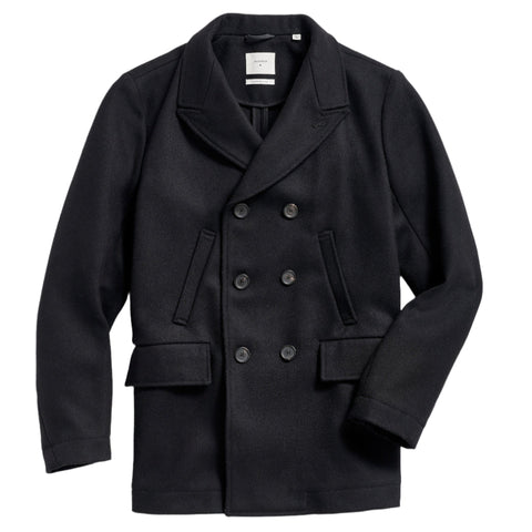 Billy Reid Black Bond Peacoat