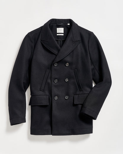 Billy Reid Black Bond Peacoat Black
