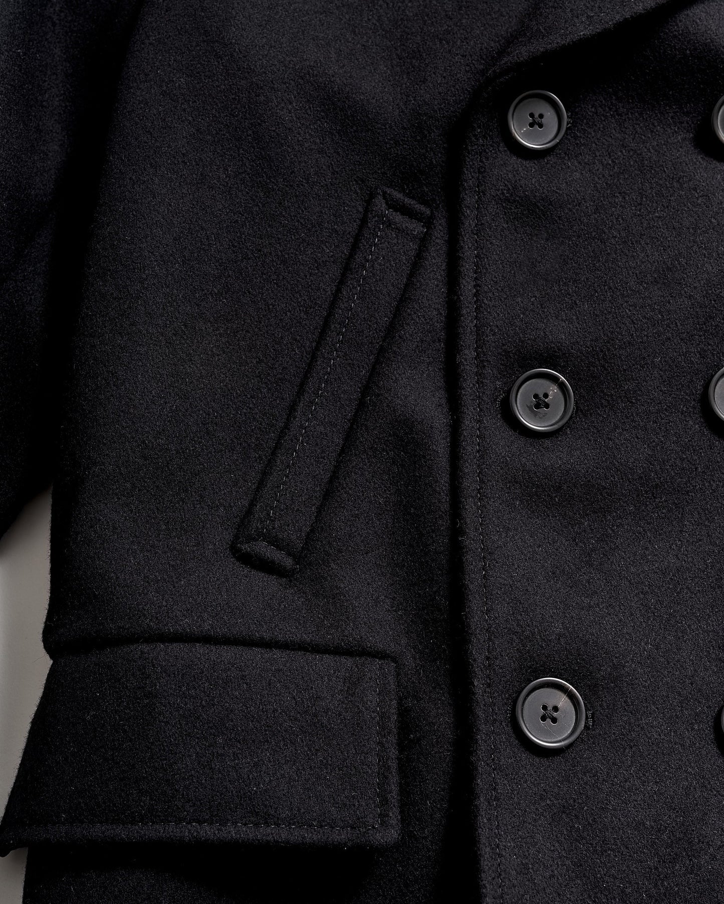Billy Reid Black Bond Peacoat