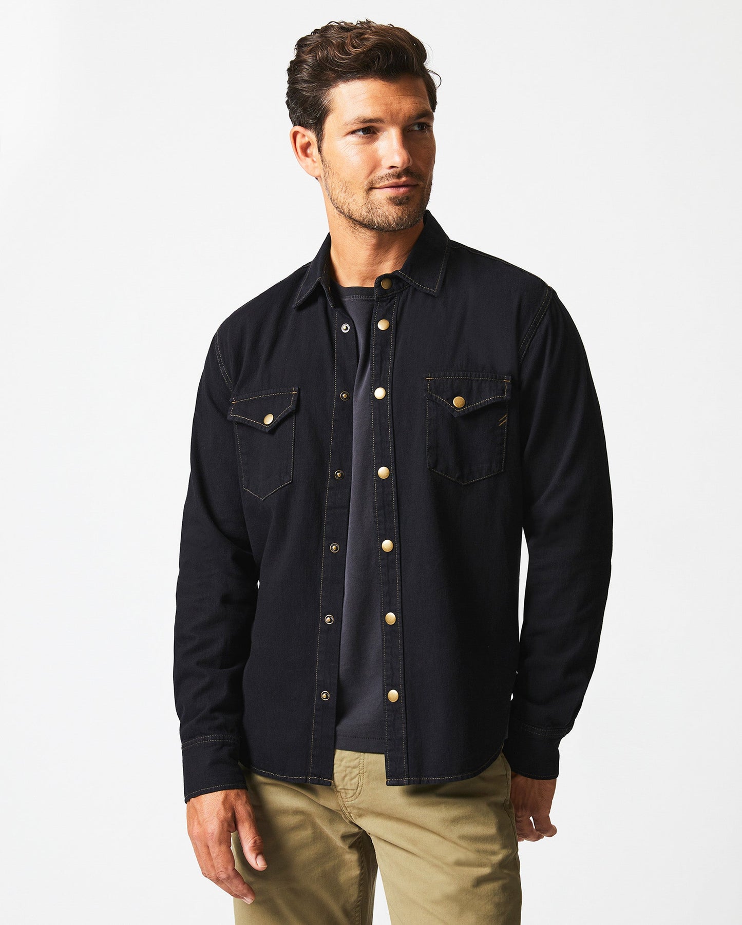 Billy Reid Shoals Black Denim Shirt