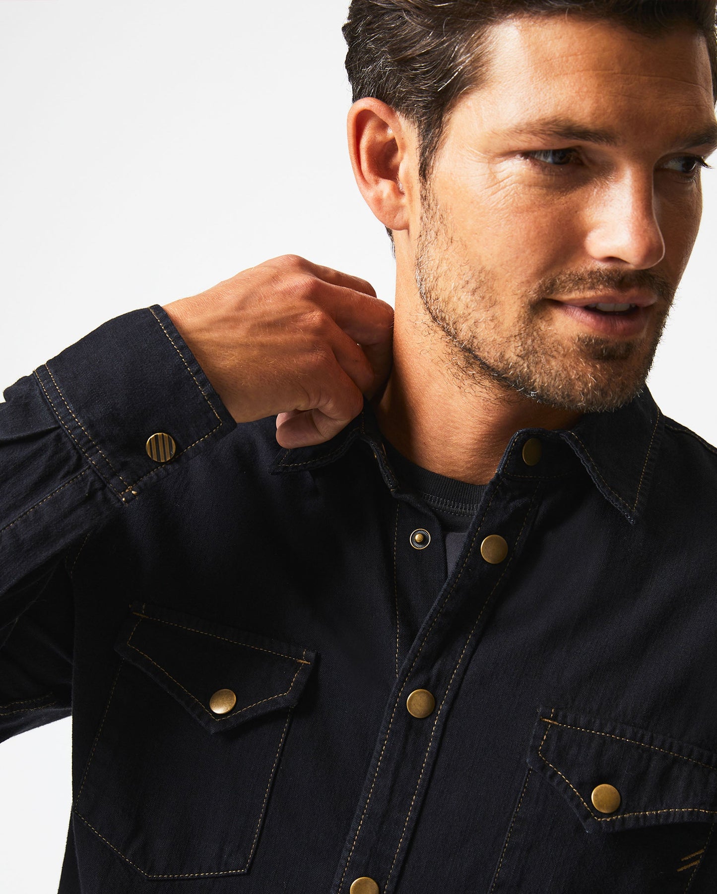 Billy Reid Shoals Black Denim Shirt