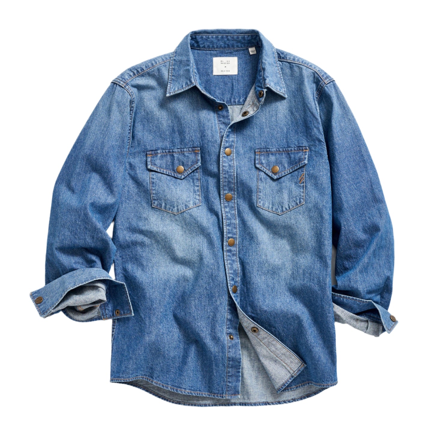 Billy Reid Shoals Light Indigo Denim Shirt
