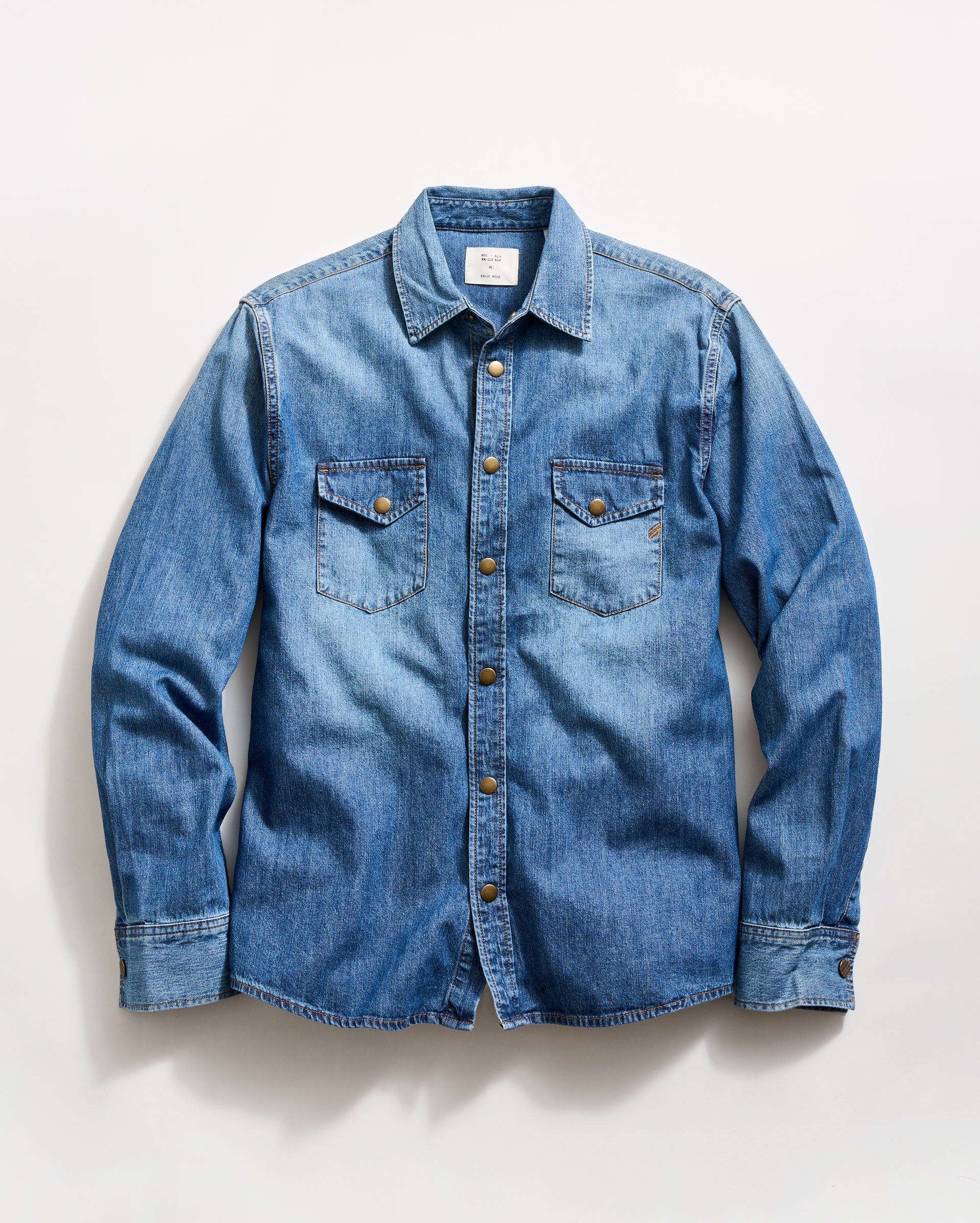 Billy Reid Shoals Light Indigo Denim Shirt Light Indigo