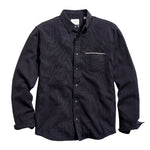 Billy Reid Twisted MSL 1-Pocket Shirt - Carbon Blue/Ombre Blue
