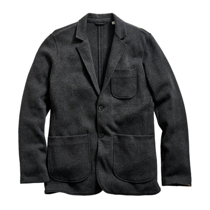 Billy Reid Heathered Knit Sport Coat Charcoal Heather