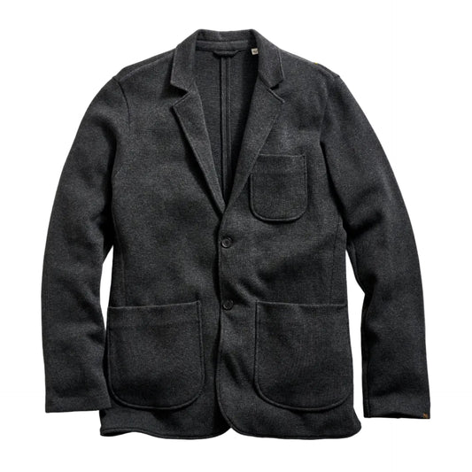 Billy Reid Heathered Knit Sport Coat Charcoal Heather