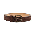 Billy Reid Billy's Suede Belt - Dark Brown