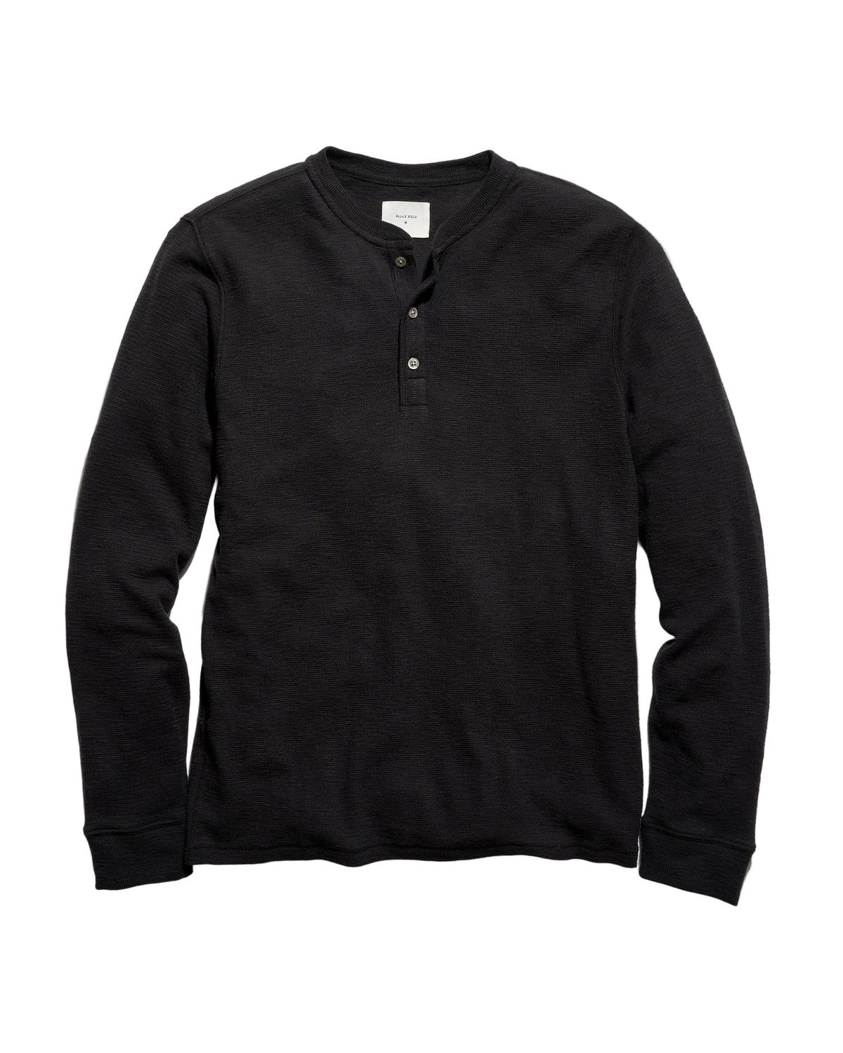 Billy Reid Slub Tuck Henley Black