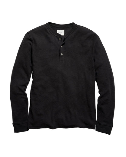 Billy Reid Slub Tuck Henley Black