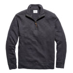 Billy Reid French Terry Half Zip - Asphalt