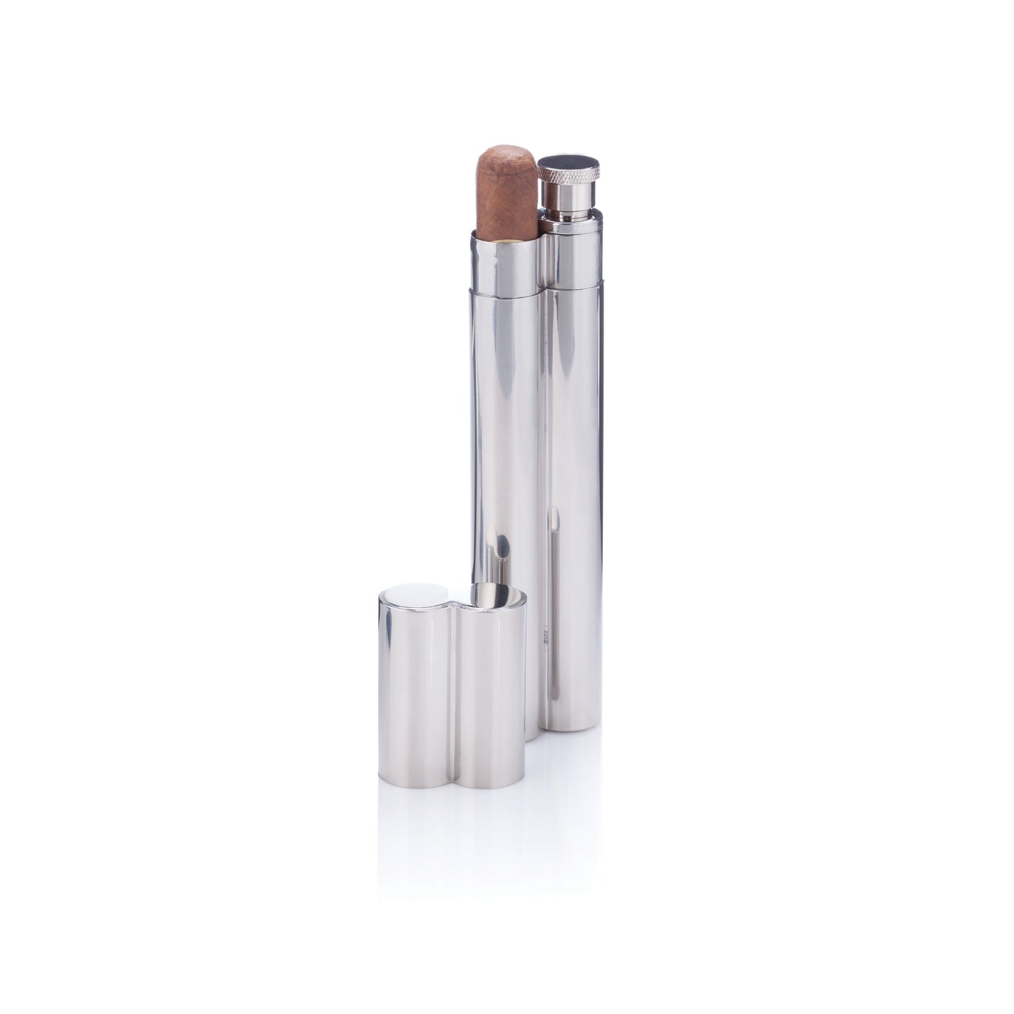 Stainless Steel Cigar Holder and Flask Default Title