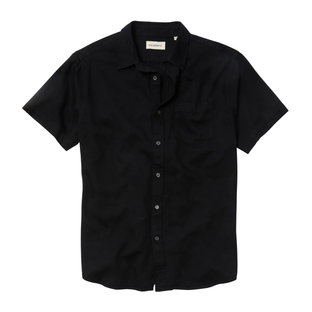 Aviator Twill Shirt Short Sleeve Black