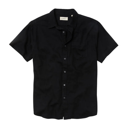 Aviator Twill Shirt Short Sleeve Black